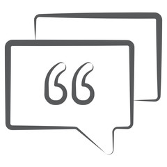 
Doodle line design of quotation mark icon
