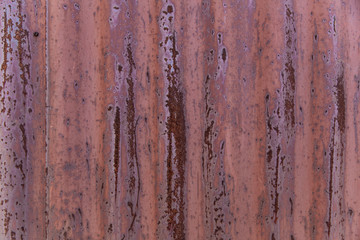 Rusty old corrugated iron sheet. Textile, abstract background