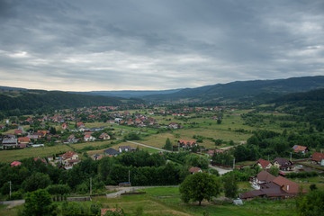 Sovata, Romania -  2020  Transylvania,Panoramic view  from  
Belvedere  tower