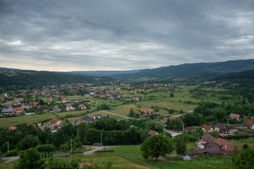 Fototapeta premium Sovata, Romania - 2020 Transylvania,Panoramic view from Belvedere tower