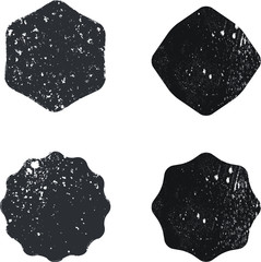 Grunge post Stamps Collection, Circles. Banners, Insignias , Logos, Icons, Labels and Badges Set . vector distress textures.blank shapes.