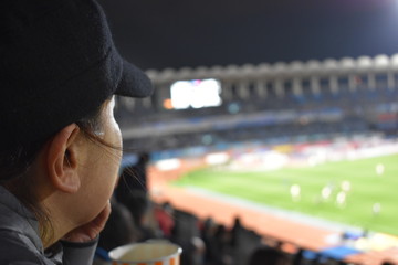 サッカー観戦 © SandA