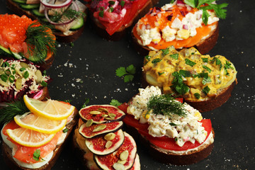 Smorrebrod is a traditional Scandinavian open-faced sandwich