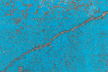 Asphalt painting as background. Blue color. Texture. Parking space.