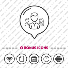 Business People Icon thin line Bonus Icons.
