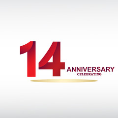 Obraz premium Untitled-514 year anniversary celebration, vector design for celebrations, invitation cards and greeting cards