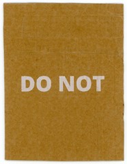 Do not written on corrugated cardboard