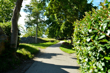 Fototapeta na wymiar Spaziergang in Drøbak am Oslofjord in Norwegen, Sommer in Drobak