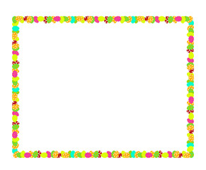 Obraz premium Easter eggs dotted frame