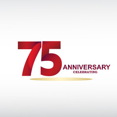 75 year anniversary celebration, vector design for celebrations, invitation cards and greeting cards