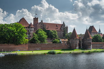 Fototapeta premium red Malbork castle in Poland