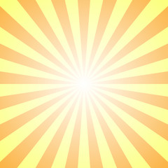 Obraz premium Background of sunlight rays, yellow burst ray backdrop, vector sunrise abstract sunshine design illustration