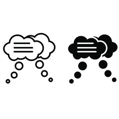 Text message vector icon set. Chat comment illustration sign collection. Comic speech bubble symbol.