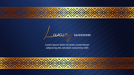 Luxury Elegant Background with decorative golden ornament border and Geometric Pattern