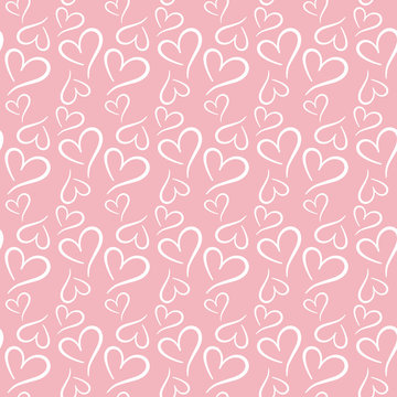 pink seamless repeat pattern with hearts