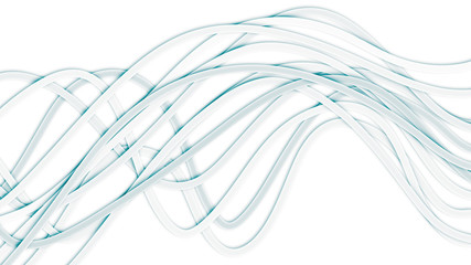 tiny overlapping ribbons lines waves on a white backdrop illustration
