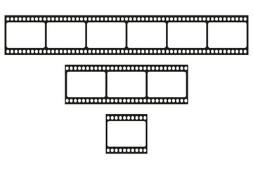 blank film strip. Vector illustration isolated on white background