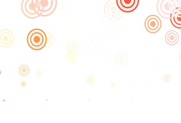 Light Red vector background with circles, curves.