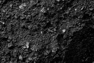 Coal Mine. Natural black coals for background. Industrial coals. Volcanic rock energy on earth. Stone Natural Energy Source.