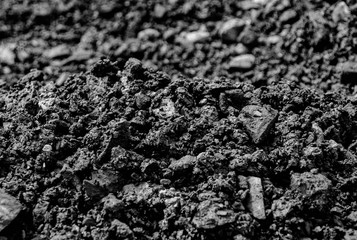 Coal Mine. Natural black coals for background. Industrial coals. Volcanic rock energy on earth. Stone Natural Energy Source.
