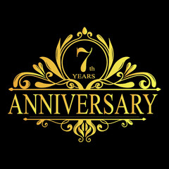 Birthday anniversary design, Anniversary vector design, Birthday victor design. Family birthday luxurious multi colors printable logotype anniversary design celebration.