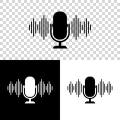 Podcast. Badge, icon stamp logo Vector illustration.