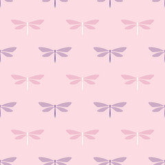 seamless repeat pattern design with dragonflies