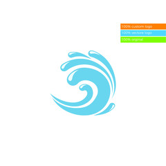 Fototapeta na wymiar water logo