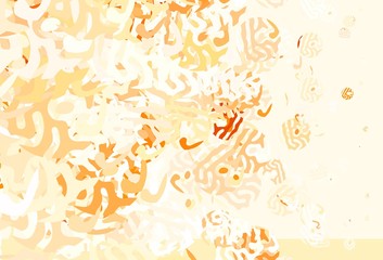 Naklejka premium Light Orange vector texture with abstract forms.