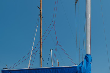 sail on a yacht in the sea against the blue sky