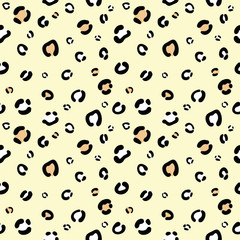 pastel yellow cheetah print repeat pattern