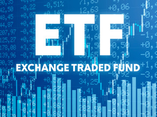 Conceptual image with financial charts and graphs - ETF