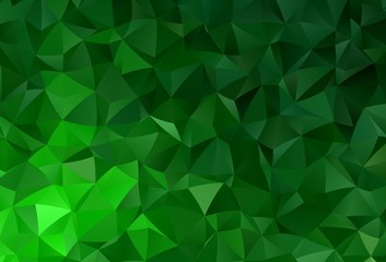 Fototapeta na wymiar Dark Green vector abstract polygonal background.