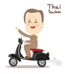 Obraz na płótnie Canvas Funny Thai Teacher