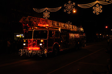 Christmas lights parade 
