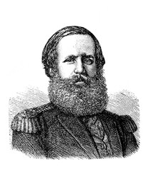 Pedro II of Brazil, the second and last monarch of the Empire of Brazil in the old book Encyclopedic dictionary by A. Granat, vol. 6, S. Petersburg, 1894