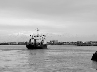 ship on the river © Aleksey