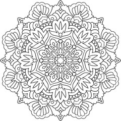 Fototapeta premium Coloring book for adults antistress / Mandala / Oriental drawing / Zentangle 