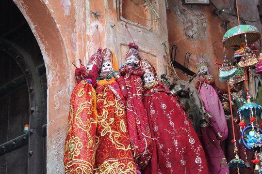 Rajasthan traditional puppet show toy