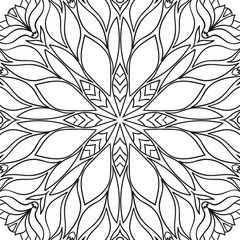 Fototapeta premium Coloring book for adults antistress / Mandala / Oriental drawing / Zentangle 
