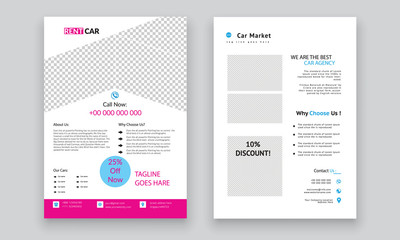 Car business flyer design template