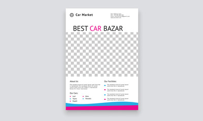 Car business flyer design template