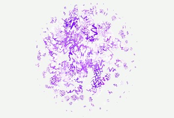Light Purple vector background with curved lines.