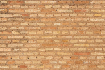 True old red brick wall for texture background