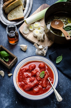 Tomato and basil soup