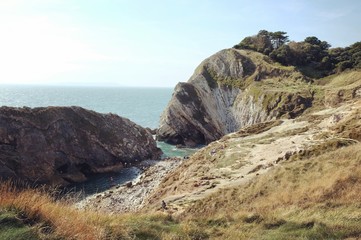 Star Hole next to Lulworth Cove on the Jurassic Coast, Dorset, UK