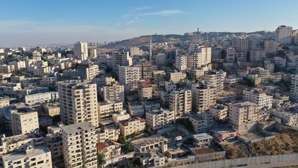 Fototapeta na wymiar Palestine Anata Refugees Camp Aerial view, North East Jerusalem, Israel
