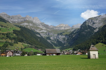 Fototapeta na wymiar Swiss Alps village Engelberg