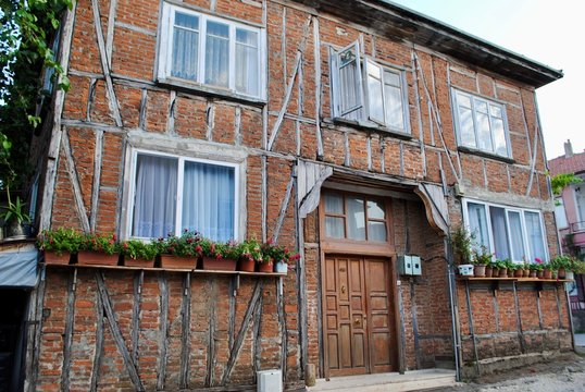 Full frame view of historical house in Black Sea region. Akcakoca Turkey