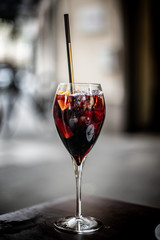 red wine in a glass
